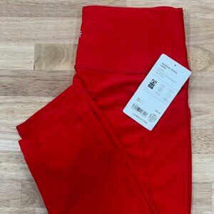 Interval Stash High Rise Capri Sleek PowerMove fabric, Red, M/T